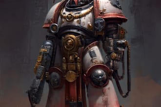 draw a warhammer 40k character art