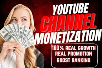 do organic youtube channel promotion and marketing for channel monetization