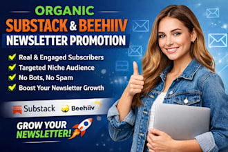do organic substack promotion, beehiiv newsletter,  substack page, subscribers
