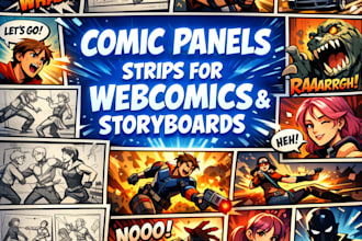 create comic panels comic strips for webcomics sequential art storyboard artist