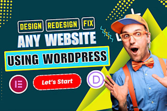 design redesign or fix wordpress wesite,blog wordpress website