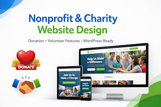 design a nonprofit charity ngo website with donation and volunteer features