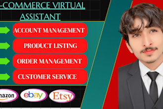 manage your amazon, ebay and etsy store as a virtual assistant