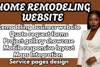 design home remodeling website, renovation contractor, remodeling company site