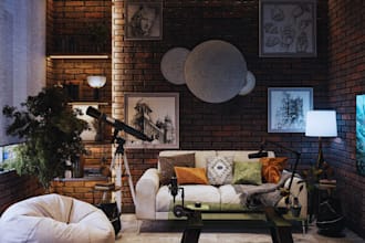 create 3d podcast studio,broadcast room,recording room, gaming room design