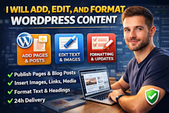 update and manage wordpress content