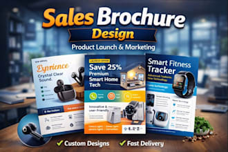 design a sales brochure for product launch and marketing