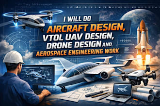 do aircraft design, vtol uav design, drone design and aerospace engineering work