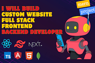 build custom website full stack frontend backend developer