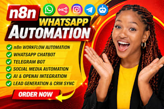 n8n whatsapp automation social media n8n automation ai chatbot telegram bot