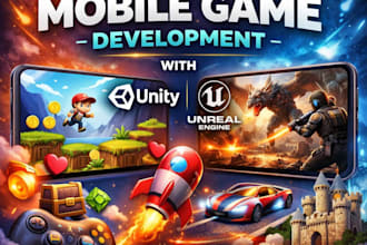 develop 3d and 2d game mobile game development with unity and unreal engine