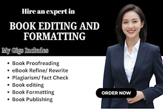 expertly structure edit, line edit and proofread ebook, worksheet, novel