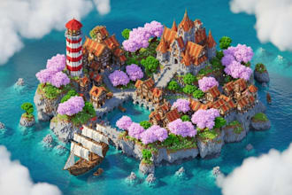 create custom minecraft adventure map spawn build survival city as your builder
