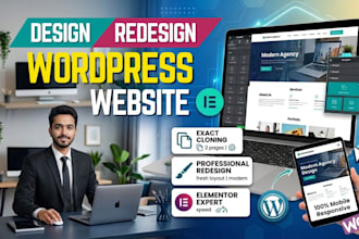 clone or redesign wordpress website using elementor