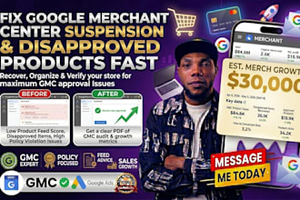 fix google merchant center suspension and disapproved products fast
