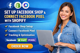 setup facebook shop create and connect faceb00k pixel with shopify store