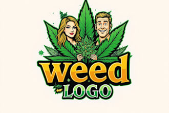 design a modern weed cannabis logo for your brand