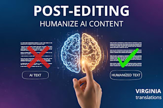 humanize and post edit your machine translation