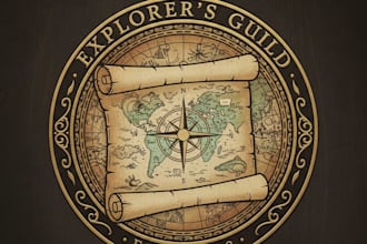 design a classic vintage map logo for your brand
