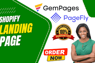 design shopify landing page shopify product page using shogun gempages pagefly
