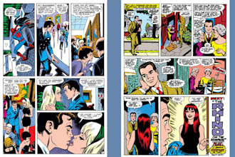 do comic book illustration, graphic novel art and comic strip design