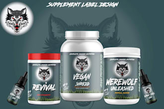 create professional supplement label and packaging design