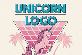 design a magical unicorn logo for your brand