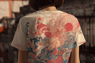 do japanese and anime design for tshirt clothing brand