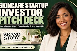 design investor pitch deck skincare startup deck investor funding narrative deck