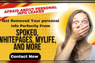 permanently remove your personal info from whitepages,spokeo,mylife data broker