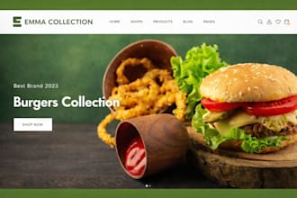 design meal perp food delivery website store shopify catering restaurants bakery