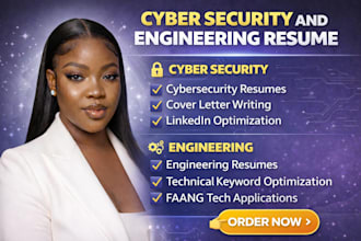 professionally write cyber security tech software engineering resume