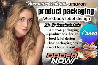 design professional product packaging, label design, ebooks and workbooks design