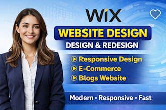design or redesign a professional wix website with wix store