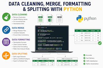 clean format merge and process excel or CSV data using python pandas