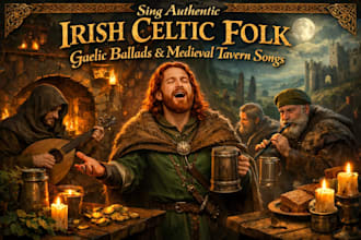 sing authentic irish celtic folk, gaelic ballads and medieval tavern songs