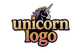 design a magical unicorn logo for your brand