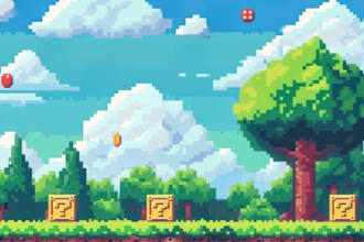 do pixel art background, top down tileset, pixel map, game asset for indie game
