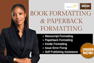 do amazon KDP book formatting kindle paperback ebook formatting KDP book editing