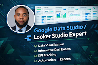 design stunning google data studio or looker studio dashboards using ga4, gheets