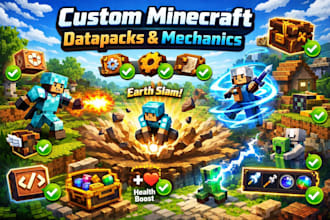 create custom minecraft datapacks commands mechanics for smp servers
