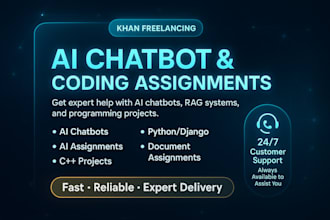 do ai chatbot development, coding assignments coding project