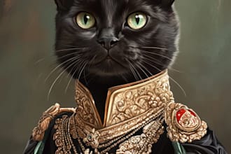 paint a custom pet portrait and ink