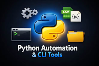 build a python automation script, parser, or cli tool