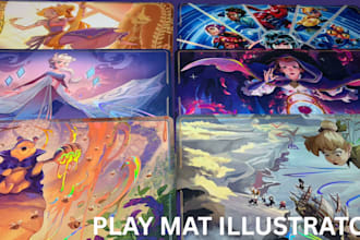 design custom playmat, deck of card, board game for  yugioh mtg tcg pokemon card
