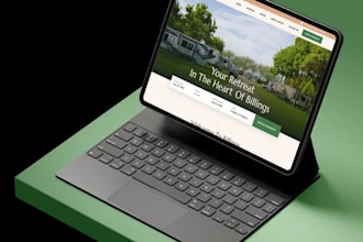 create a professional rv park, resort website using wix and godaddy