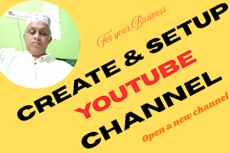 create, setup and manage professional youtube channel