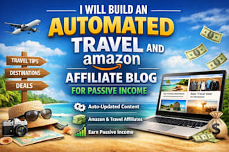 build automated travel and amazon affiliate blog for passive income