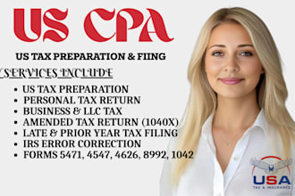 prepare and submit form 5472 and 1120 for foreign owned llc