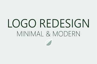 redesign your logo into a clean and minimal style